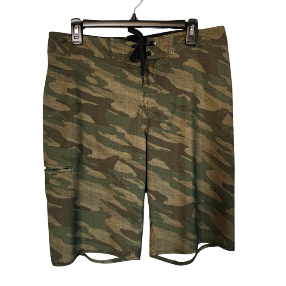 EUC Hang Ten Lace Up/Velcro Swim Trunks